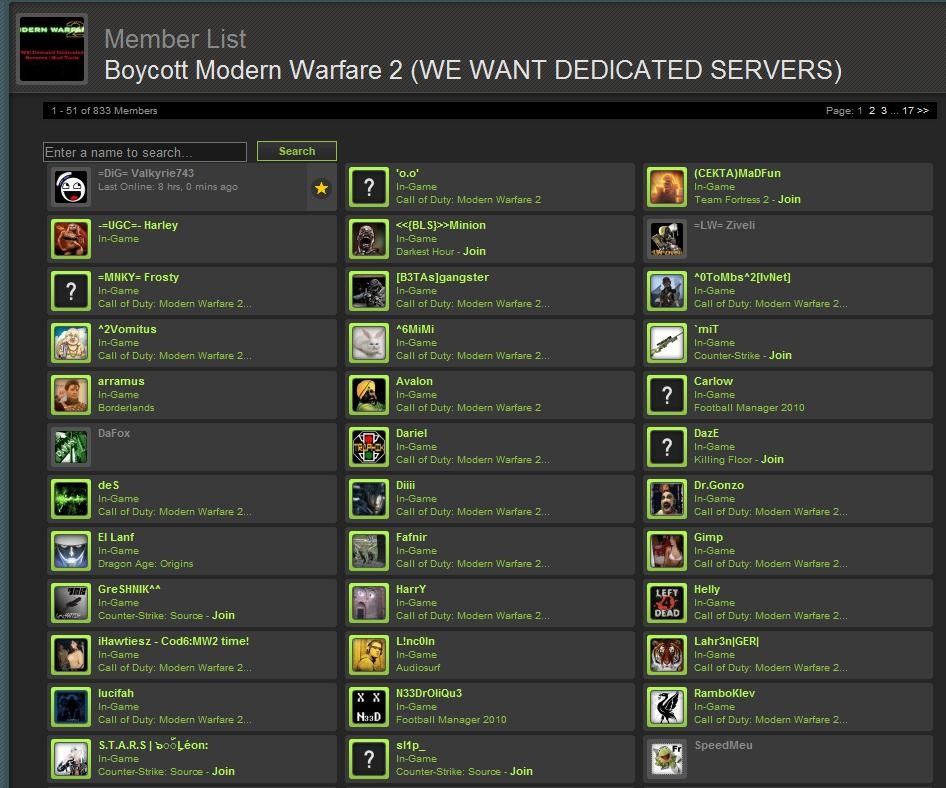 Thatâ€™s from the MW2 boycott group on Steam. Notice something odd ...